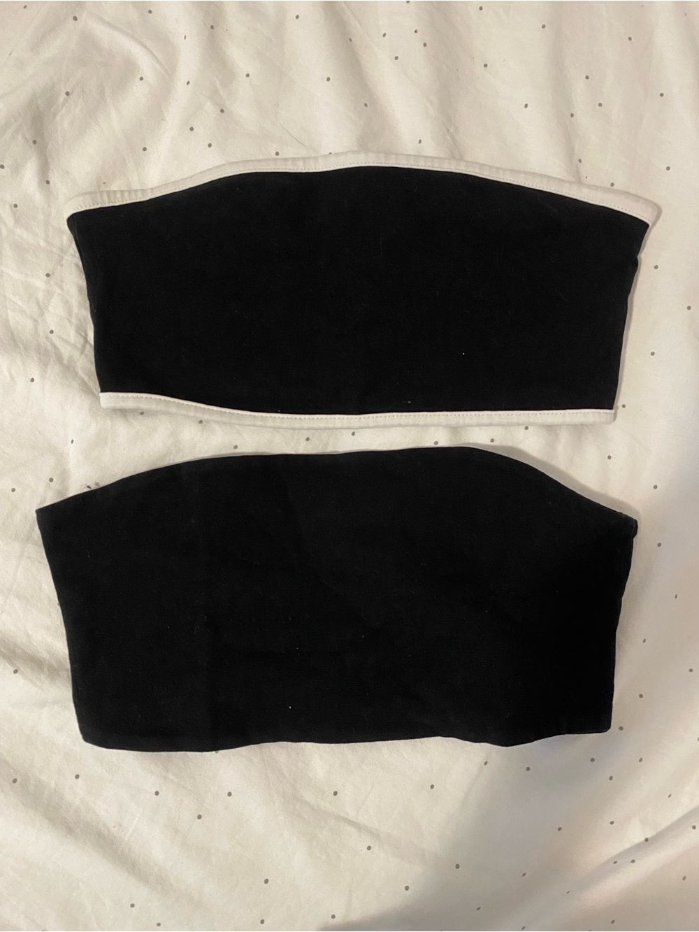 Divided Black and White Tube Tops